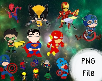 Marvel Baby Character PNG bundle