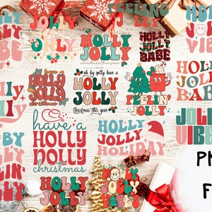 Christmas Holly Jolly PNG Bundle