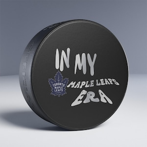 NHL Hockey Puck, Toronto Maple Leafs Era Design, Sports Fan Collectible Gift, Hockey Memorabilia, Game Day Decoration, Team Spirit Decor