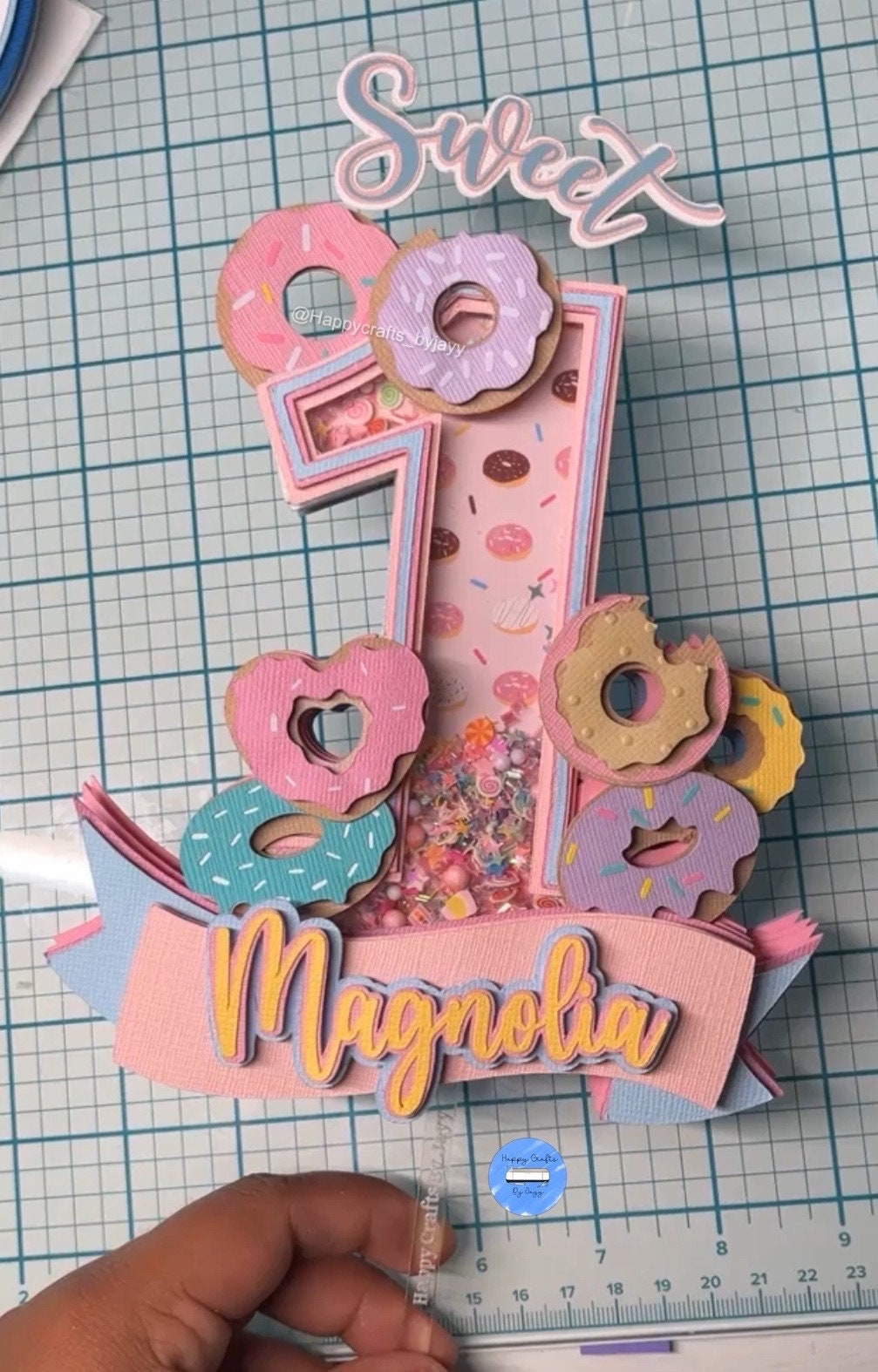 Sweet One birthday cake topper