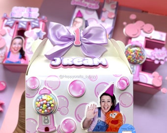 Ms. Rachel bubblegum Treat Boxes | Candy Boxes | Gabel Boxes | Favor Boxes | Ms. Rachel Birthday  | ms Rachel Party | ms. Rachel Table decor