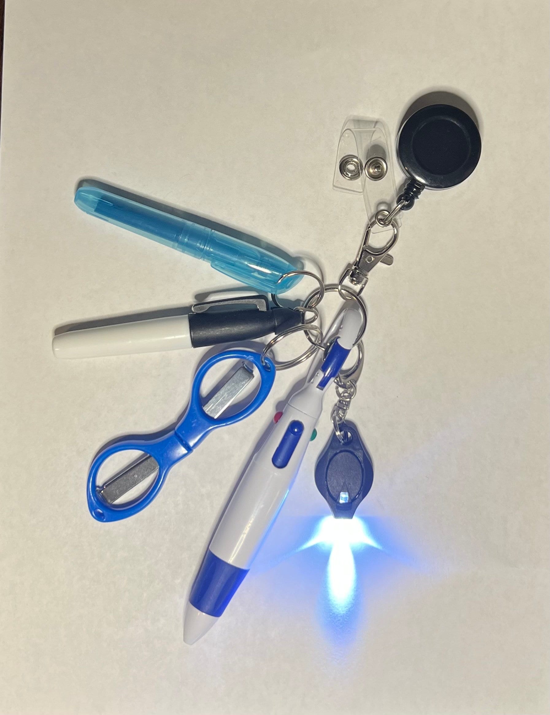 Custom made badge reel, pen, refill ink, and scissors - Key Chains &  Lanyards, Facebook Marketplace