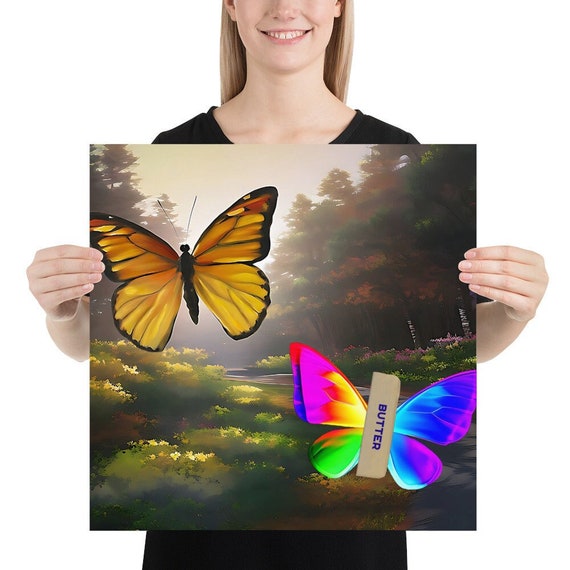 Poster Flying butterfly 