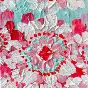 Peppermint Rose Floral Botanical 8 x 10 Inch Modern Art Print