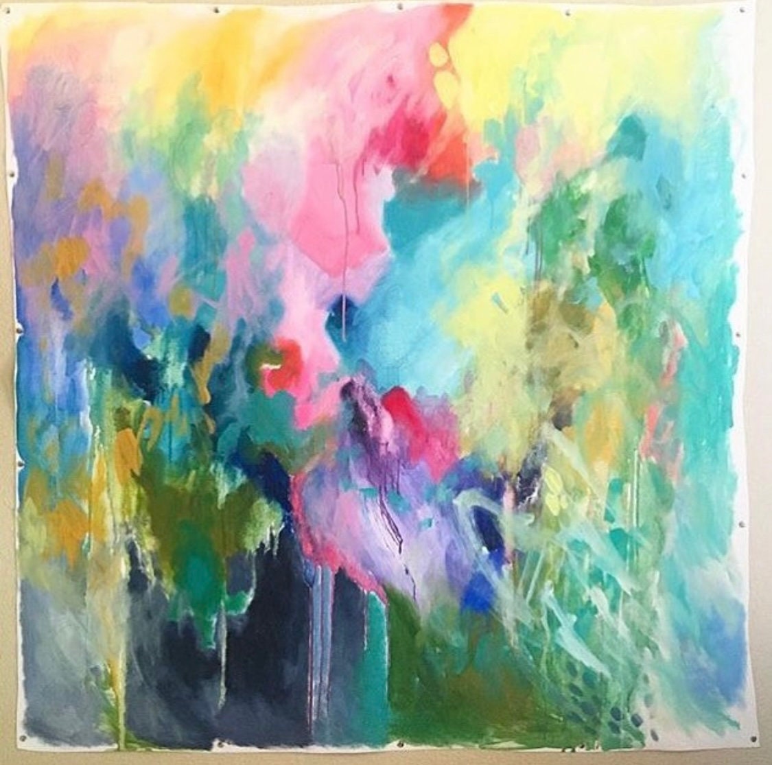 Tree of Life Original Colorful Abstract 44x44 Inch Modern Art - Etsy