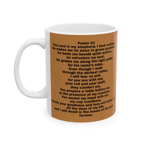 Inspirational Bible Verse Mug The Lord is My Shepherd Psalm 23 Christian Motivational Mug