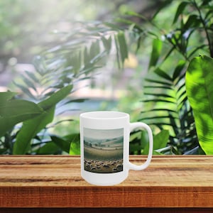 Inspirational Bible Verse Mug The Lord is My Shepherd Psalm 23 Christian Motivational Mug Sheep in the Pasture