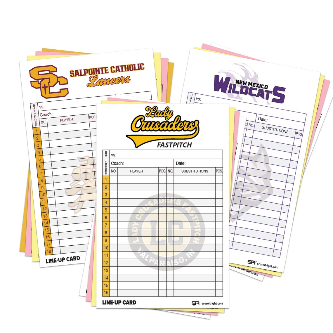 Custom Baseball Softball Lineup Cards Personalized Lineup Cards 32pack