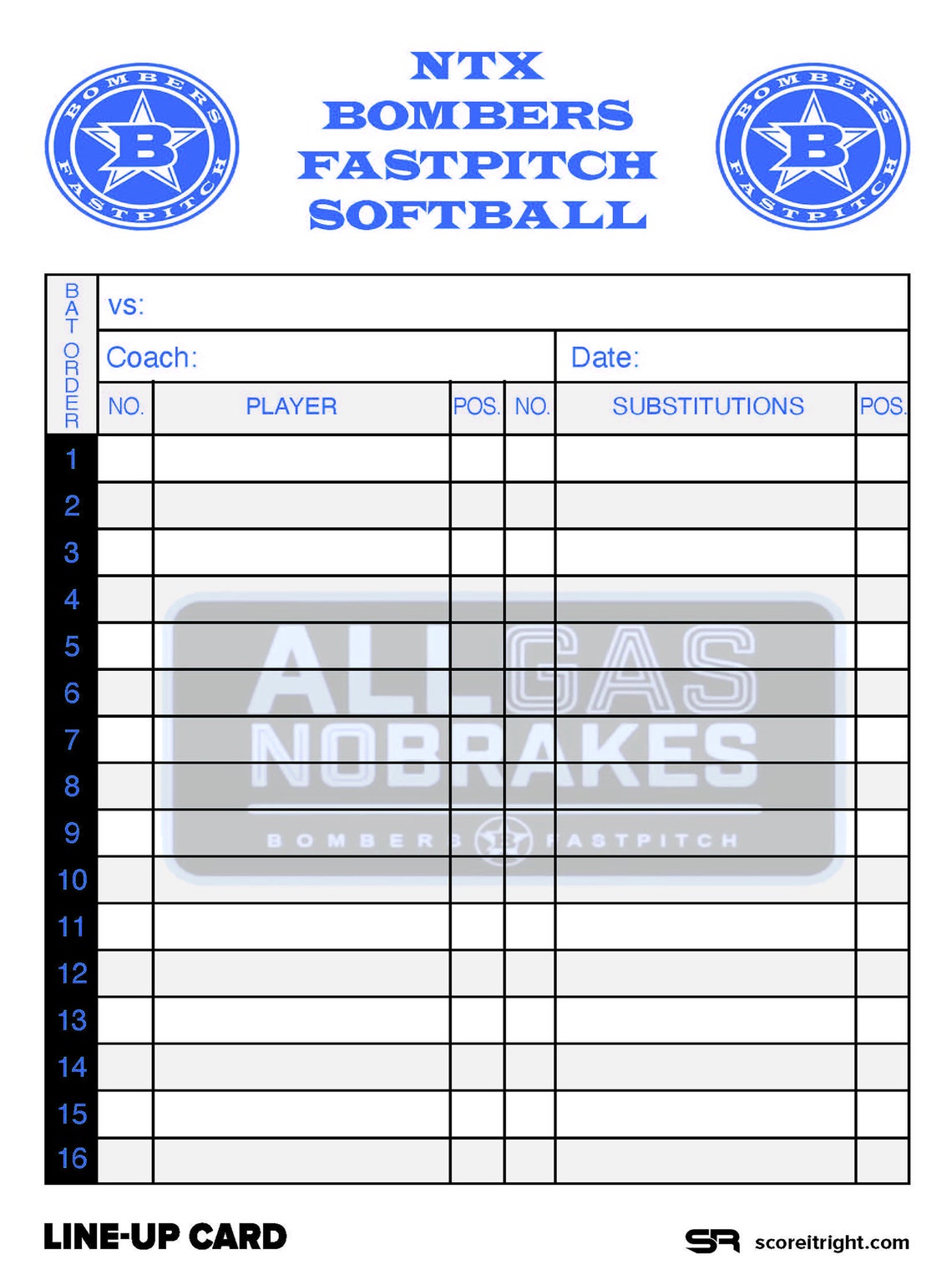 Custom Baseball Softball Lineup Cards Personalized Lineup Etsy