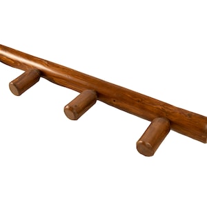 Rustic Cedar Log Coat Rack: Wall Mounted Entryway Organizer