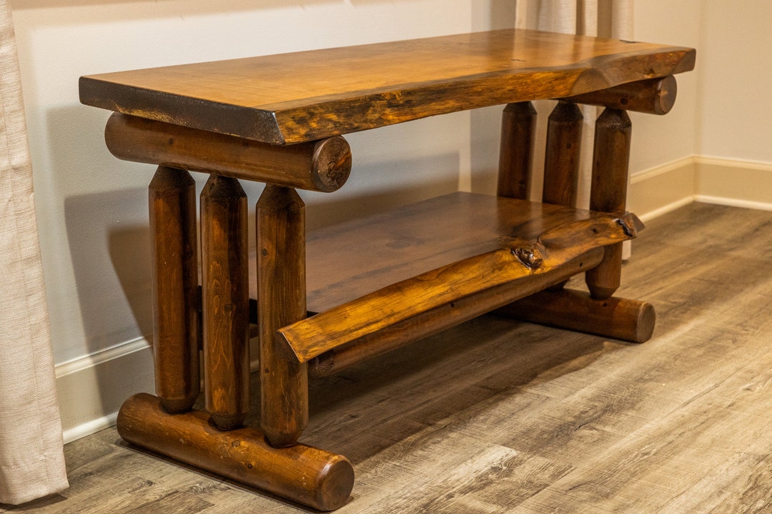 Rustic Log TV Stand for Living Room Rustic Furniture Tv Stand Etsy