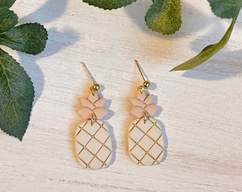 Pineapple Earrings | Spring Earrings | Polymer Clay Earrings | Handmade