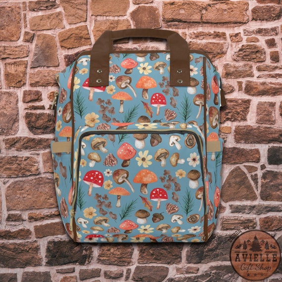 Mushroom Diaper Bag Cottagecore Gothic Diaper Bag Mushroom  display picture 3