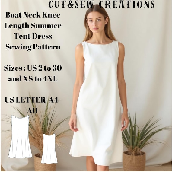 knee length dress patterns Tranquil Threads Knee-Length Dresses