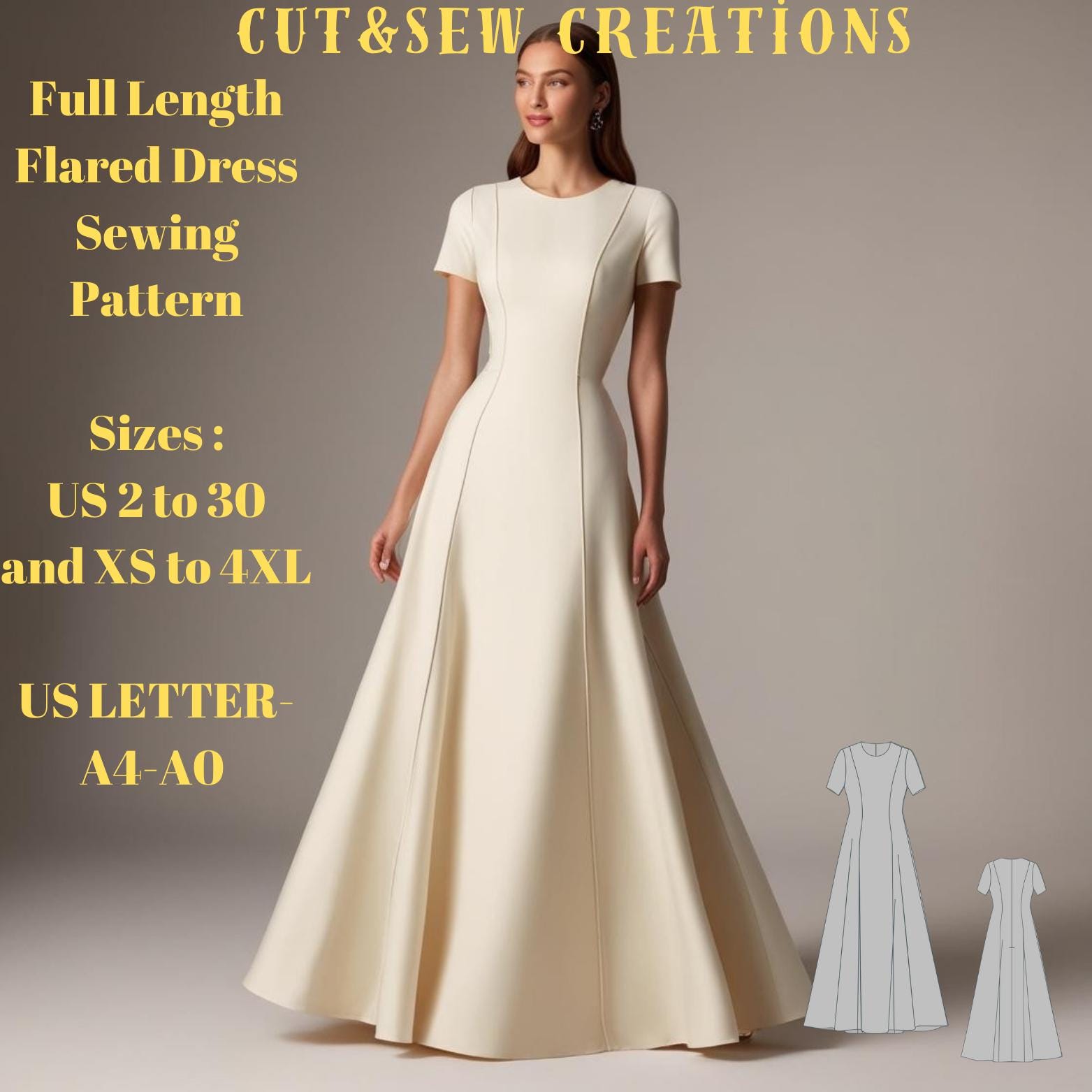 Flared Panel Dress - Etsy
