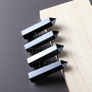 Black Obsidian Crystal Tower | Natural Obsidian Crystal Obelisk