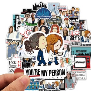 50 stks Graffiti Stickers Grey's Anatomy Grappige Decoratieve Laptop Gitaar Sticker
