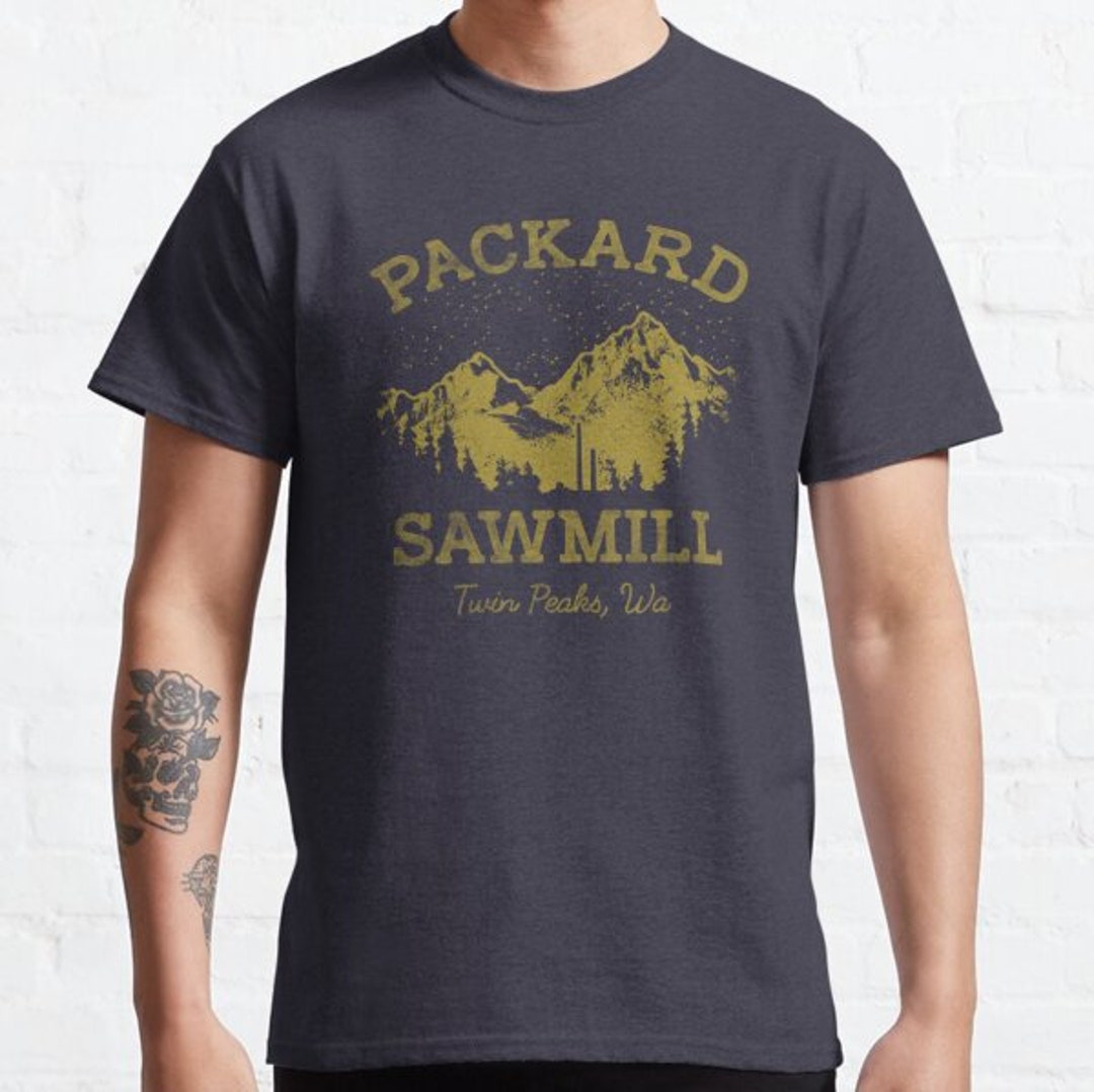 Twin Peaks Packard Sawmill Distressed Retro Vista Logo Classic .jpg T ...