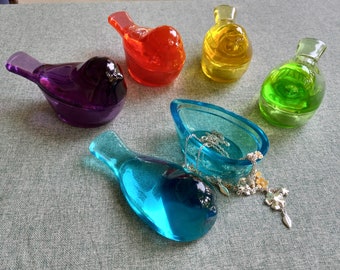 Jolie boîte à bijoux en résine en forme d'oiseau, idéale pour les bijoux !