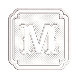 Embossed Monogram Embroidery Font, Knock Down Machine Embroidery Design ...