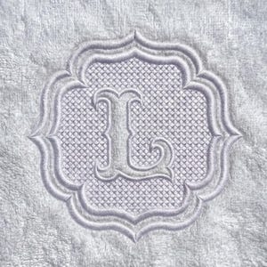 Embossed Monogram Embroidery Designs Font Towel Monogram Embroidery files, 4x4 Hoop (dst, pes, exp, jef, vp3, xxx) (Instant Download)