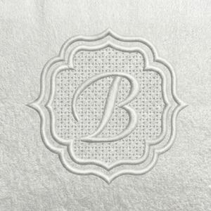 Monogram Embroidery Designs Embossed Embroidery Monogram Font, Machine Embroidery Monogram Font, Embossed Knock Down INSTANT DOWNLOAD image 3