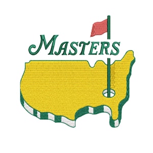Diseño de bordado de máquina de golf. Diseño de bordado deportivo. Diseño de bordado Masters. 6 tamaños.