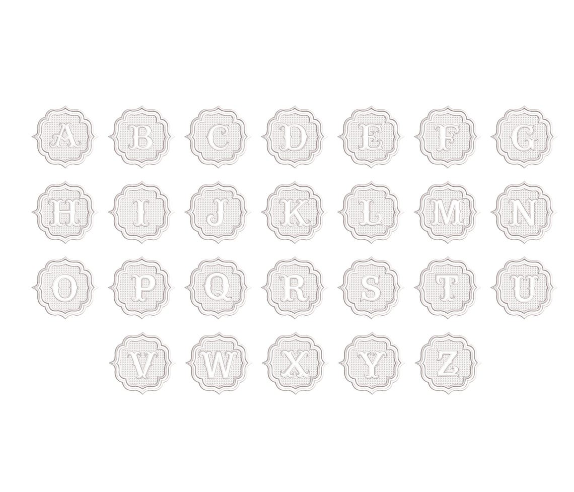Embossed Monogram Patterns Embossed Monogram Embroidery Designs Font Towel Monogram Embroidery ...