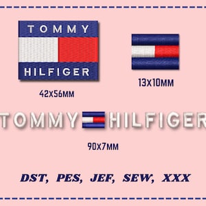 Tommy Hilfiger Embroidery Logo: High-quality DST and PES Files Instant ...