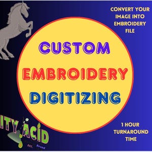 Custom Embroidery Digitizing, Logo Digitizing, Embroidery Digitizing Service, Image Digitizing Embroidery, Custom Digitize