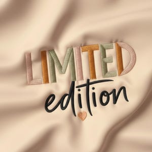 Limited Edition Embroidery Designs, Sweatshirt Embroidery Design 5 Sizes Machine Embroidery Files, Instant Download