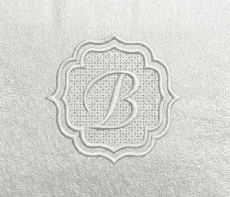 Monogram Embroidery Designs Embossed Embroidery Monogram Font, Machine Embroidery Monogram Font, Embossed Knock Down INSTANT DOWNLOAD image 3