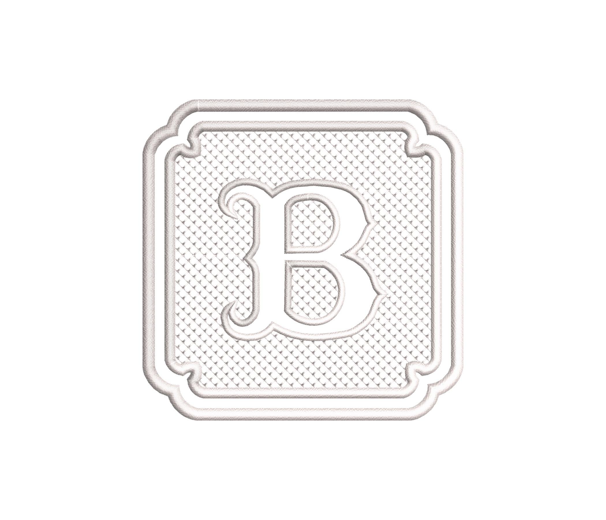 Embossed Monogram Patterns Embossed Monogram Embroidery Font, Knock Down Machine Embroidery Design ...