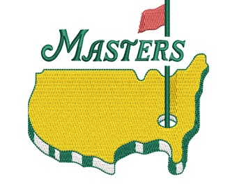 Golf Machine Embroidery Design. Sports Embroidery Design. Masters Embroidery Design.  6 Sizes