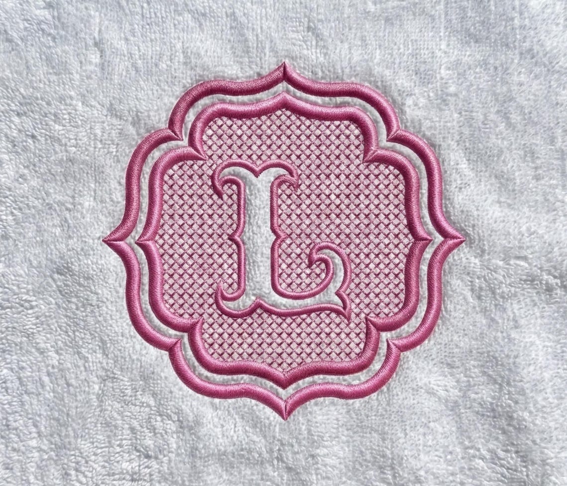 Embossed Monogram Patterns Embossed Monogram Embroidery Designs Font Towel Monogram Embroidery ...