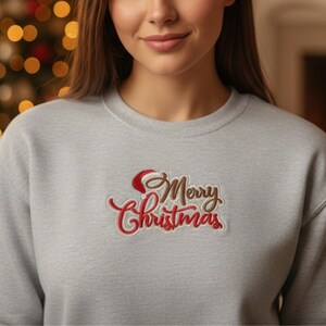 Merry Christmas Embroidery Iron on patch