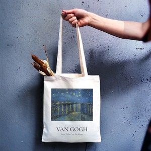 Van Gogh Tote Bag ,Art Print on Tote Bag of Painting by Vincent Van Gogh, Shopping Bag Plant Garden, Gift Bag for Women, Gift for Mom