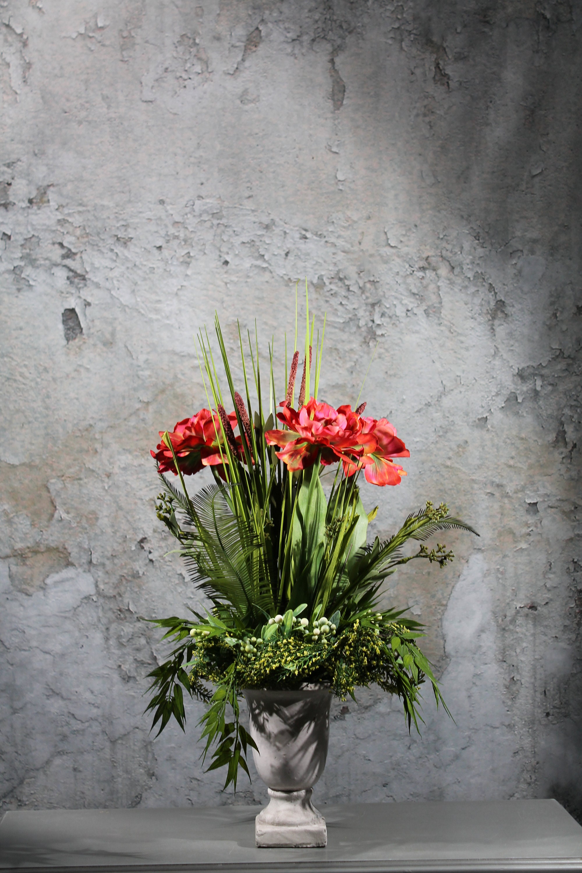 Silk Flower Arrangement Tall Silk Arrangement Spring Summer Etsy