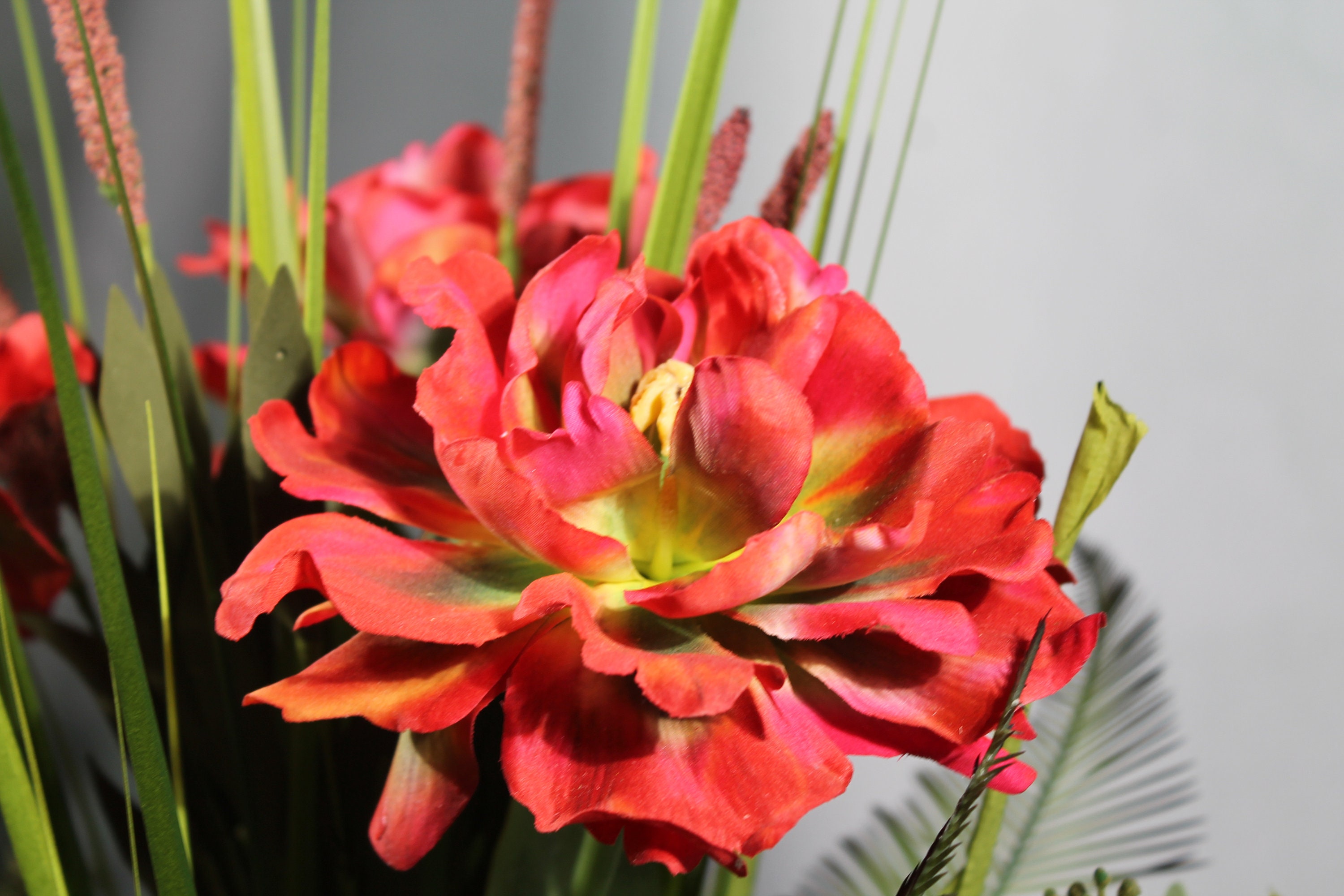 Silk Flower Arrangement Tall Silk Arrangement Spring Summer Etsy