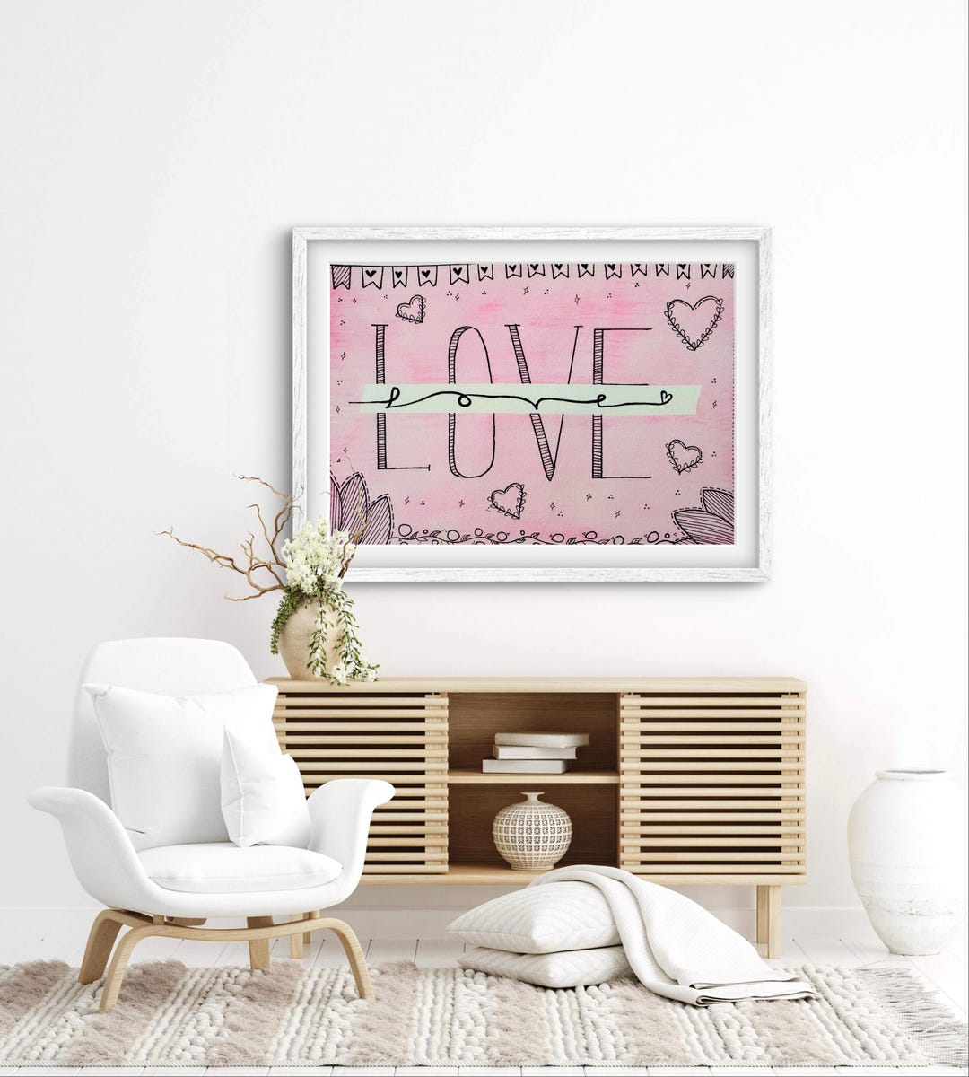 Love - Pen and Ink / Watercolor Art (digital Download Only) - Etsy