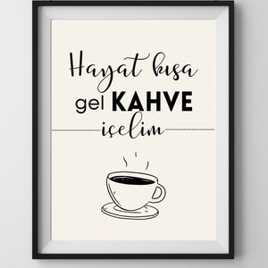 Printable Coffee Poster Coffee design poster, Retro kitchen, Coffee shop wall decoration Coffee or tea wall chart Coffee beans