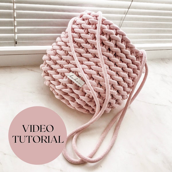 CROCHET BAG VIDEO tutorial pattern chunky purse quick crochet bag pattern net bag easy and quick video tutorial crochet bag for begginers