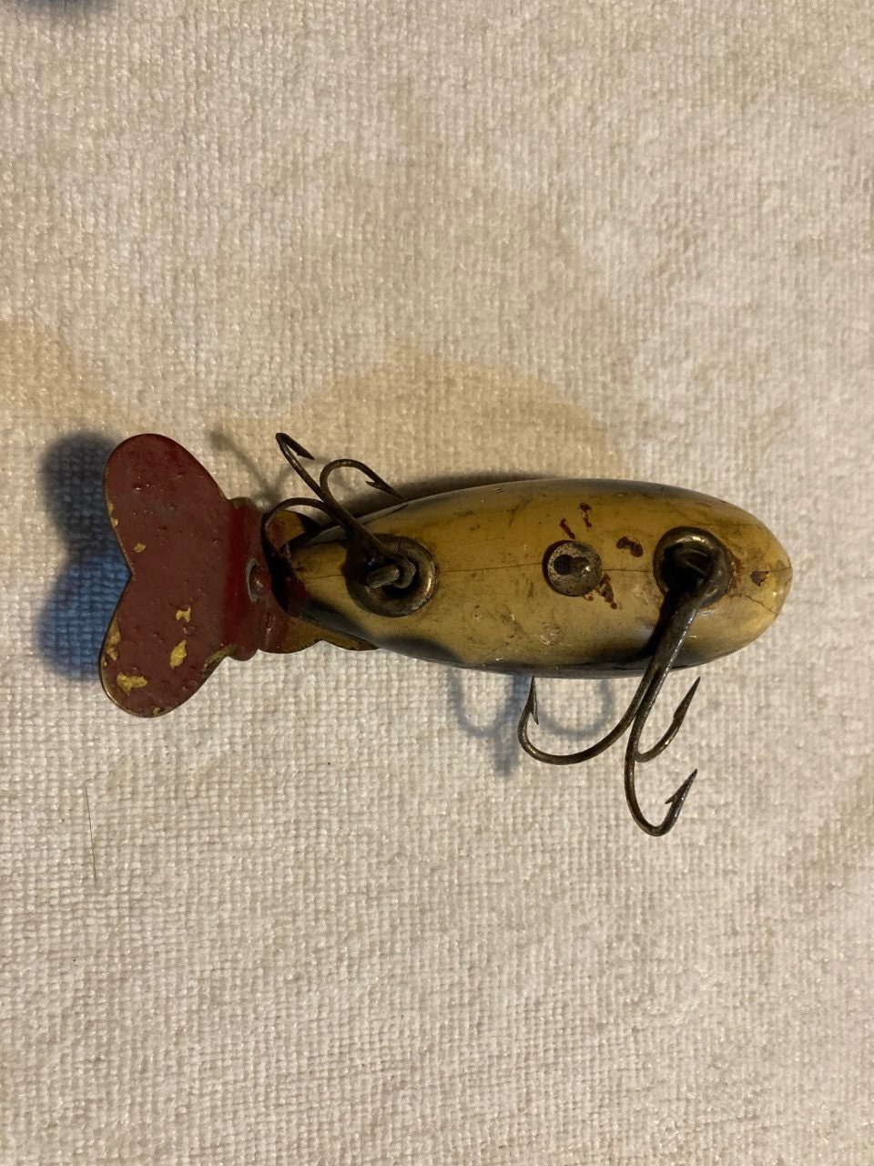 1917 Creek Chub Natural Crab 300 Wooden With Glass Eyes 