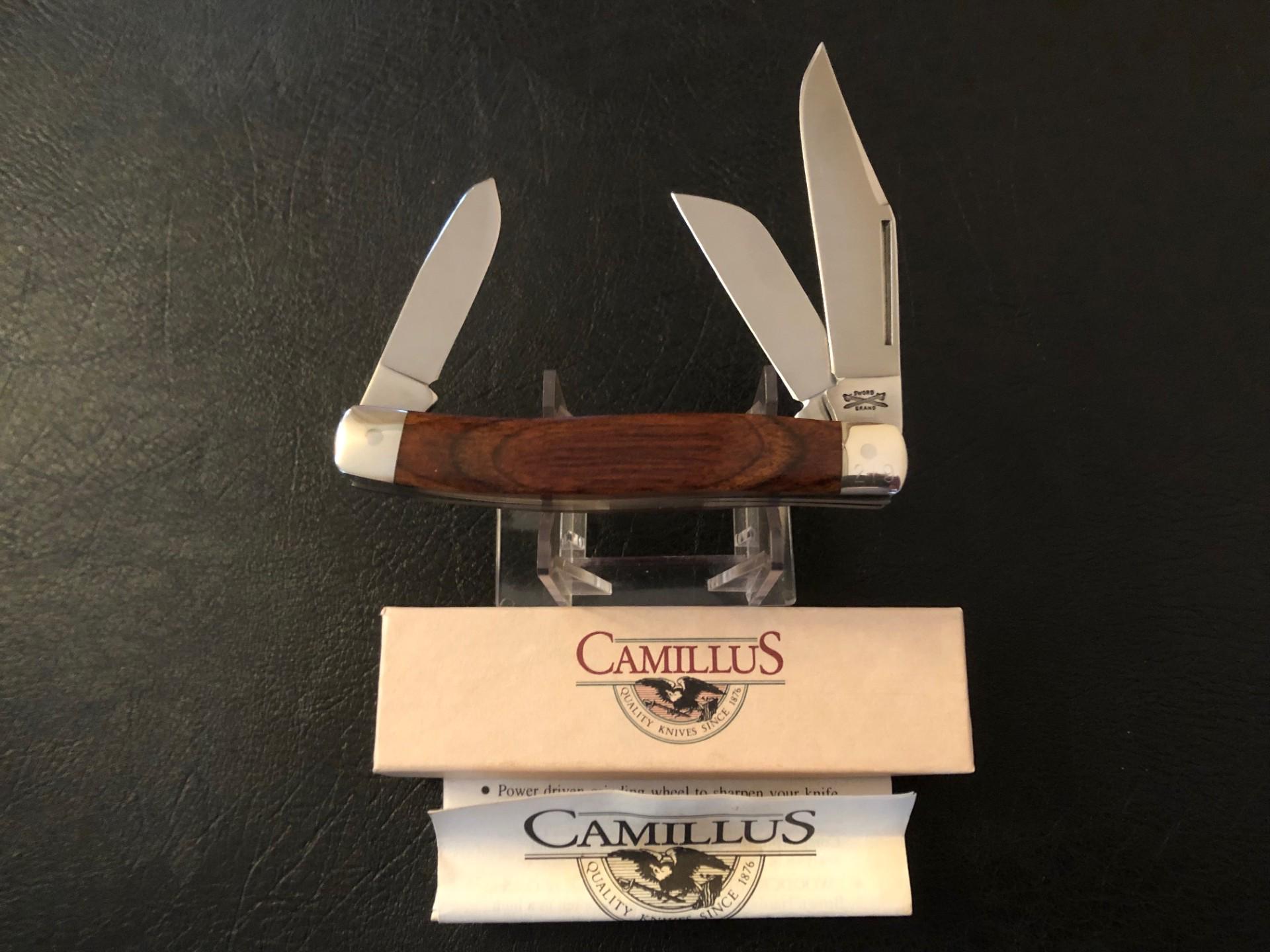 Early 1980'S Camillus Sword Brand Stockman Knife #884, Maple