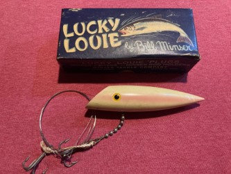 1940's-1950's Wooden Lucky Louie Pat. 2236353 Peal Pink With