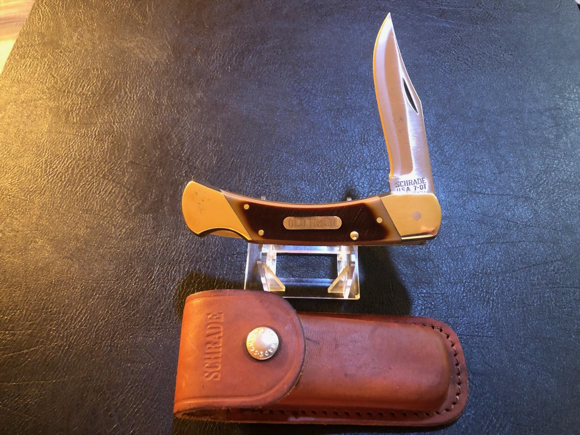 VINTAGE Schrade old timer 1250T BLADE FOLDING KNIFE - U.S.A