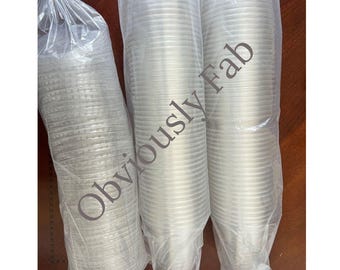 Clear Plastic Cups with Lids Sets, Compostable, USDA Certified (500 Count)