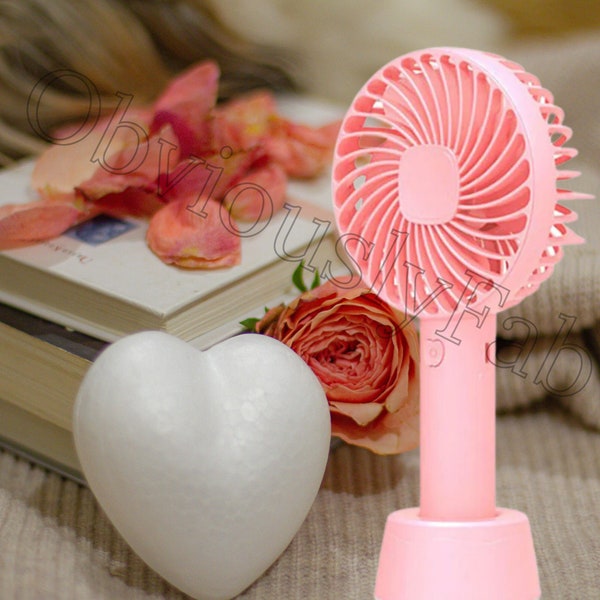 Pink Wedding favor Rechargeable Hand Fan, Electric Hand Fan, Rechargeable Electric Hand Fan, 3 Speed Portable Usb Handheld Fan With Battery