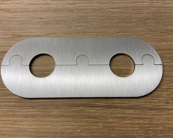 3 Stück Doppel Heizungsrohr Rosetten Aus Eiche – Ohne Lochung, 120x50x12 Mm, Made In Austria