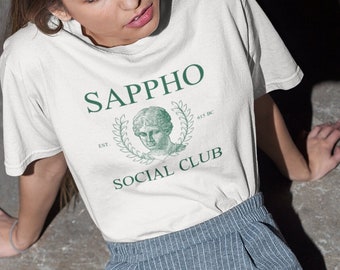 Sappho Lesbian Shirt &lt;3 Subtle Pride Merch, Funny Sapphic LGBT Shirt, Queer Gift, Lesbian Gifts, WLW, Feminist Tee, LGBTQ Graphic Tee
